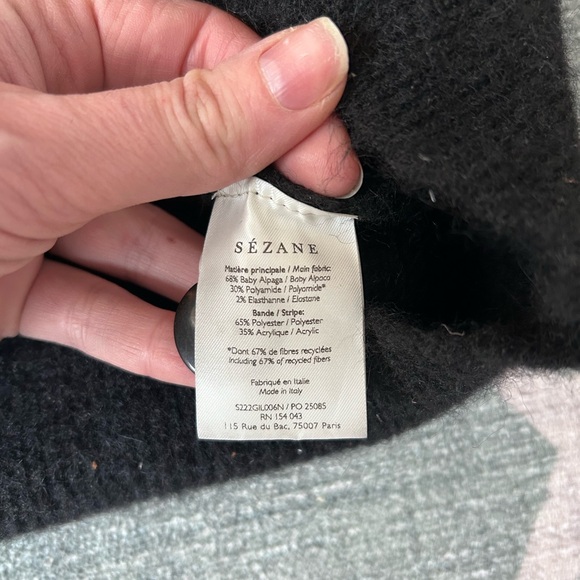 Sezane Othello Cardigan in Black - Picture 5 of 9